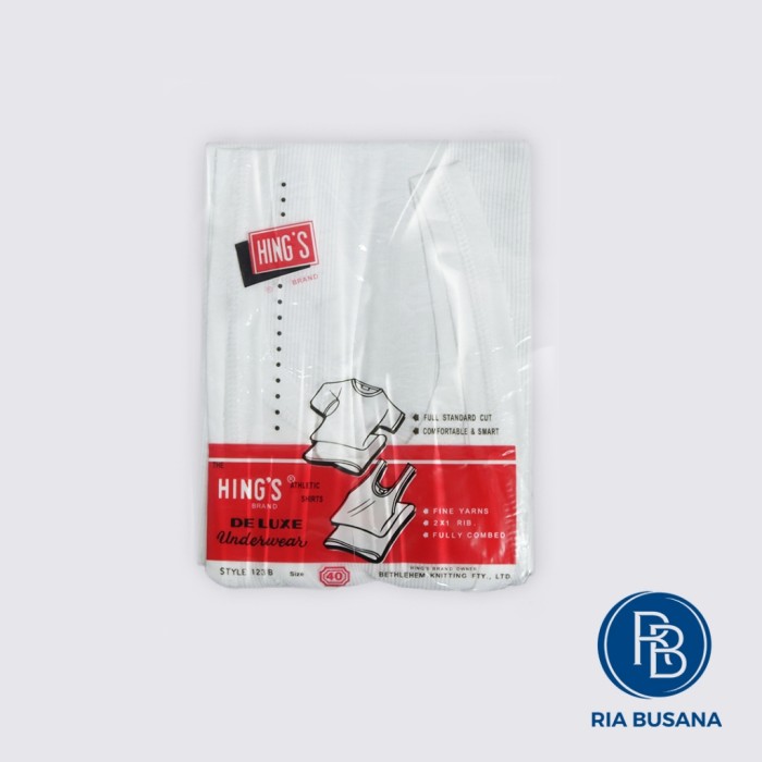  Hings Singlet Dewasa Pria Putih