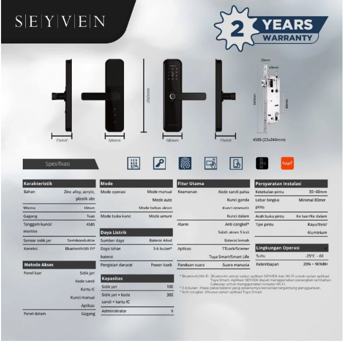 Seyven Innovation Technology Seyven Smart Door Lock HD-Lock