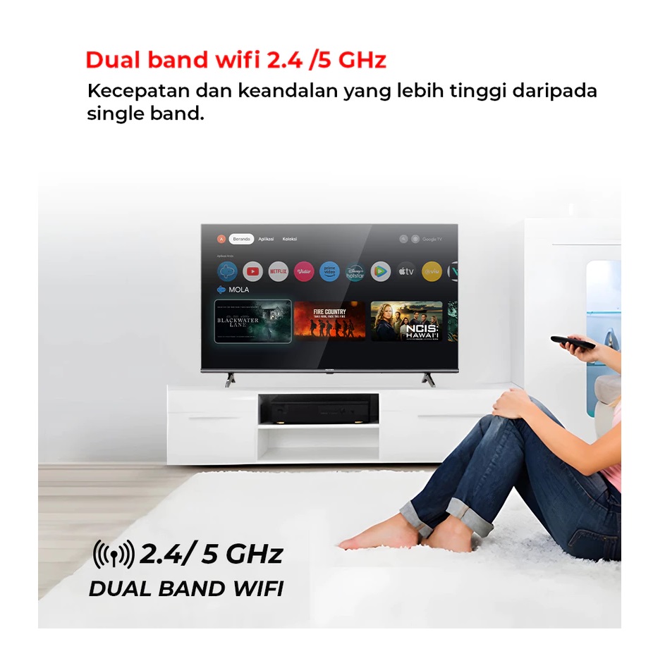 Hartono Istana Teknologi Polytron 50" Smart Google TV 4K UHD PLD 50UG5059