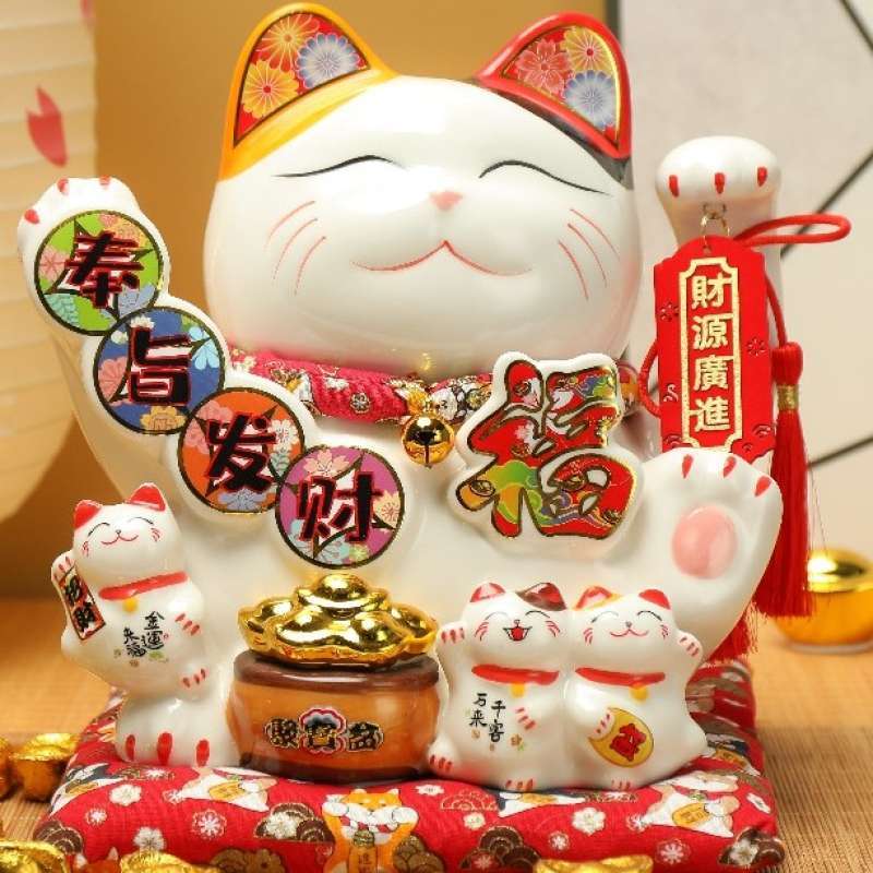  Maneki Neko Besar Tangan Goyang 