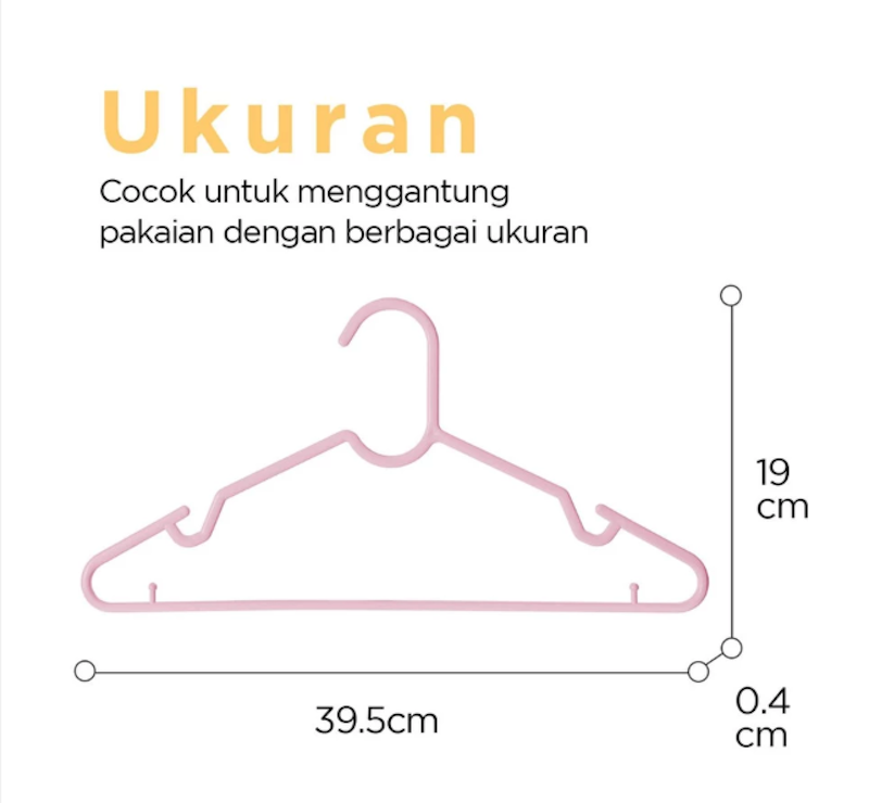 Miniso Cloth Hanger Cintre Simple 10 Pcs