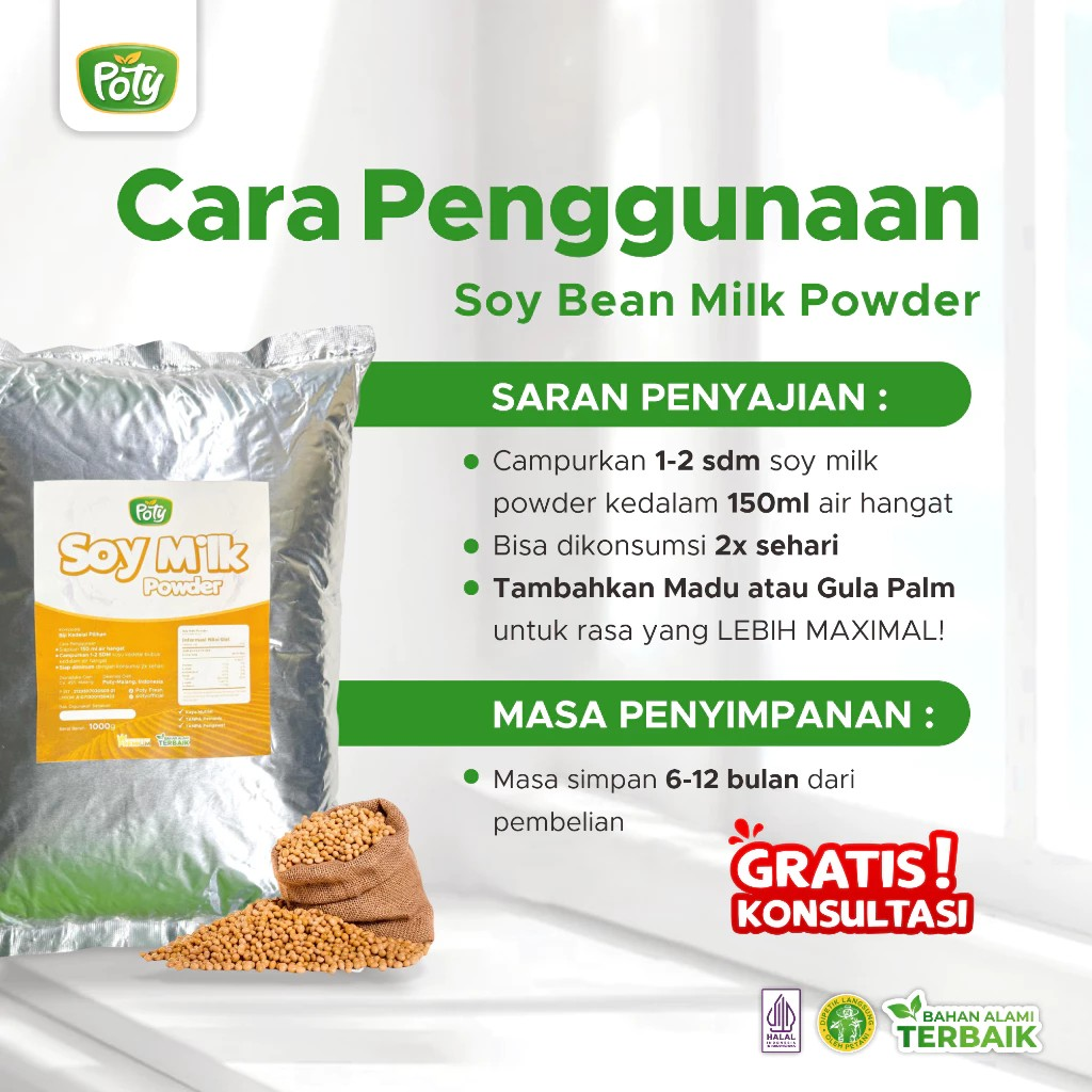 Poty Teknologi Pertanian Poty Soy Milk Powder 