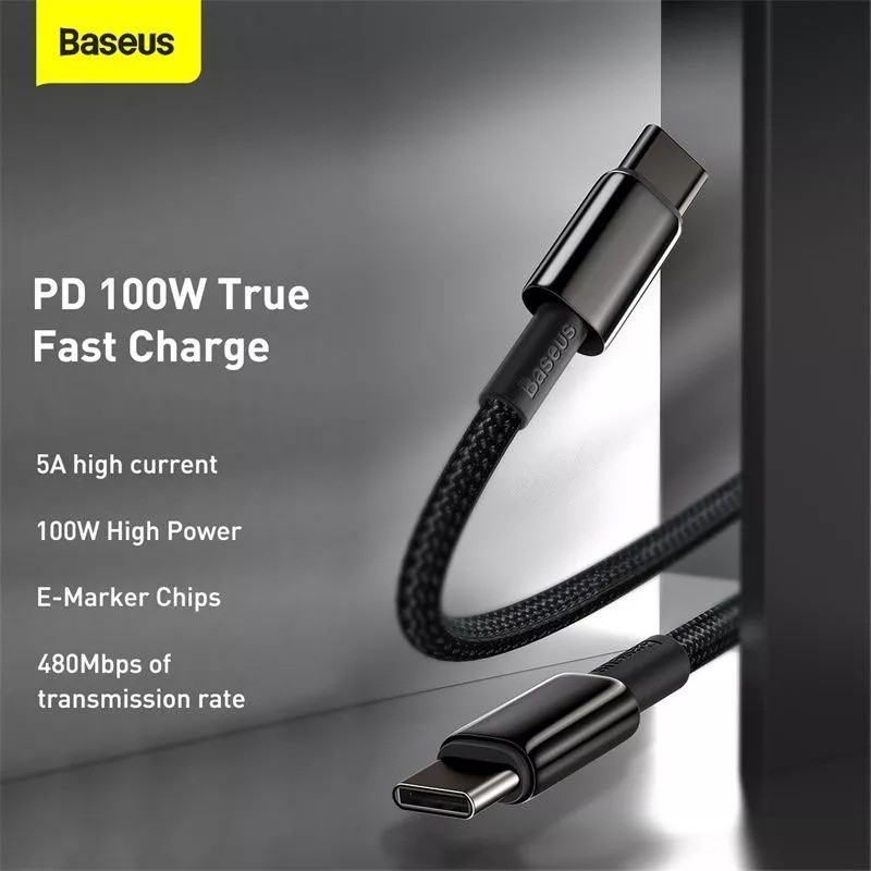 Baseus Tungsten Gold Fast Charging Data Cable Type-C to Type-C