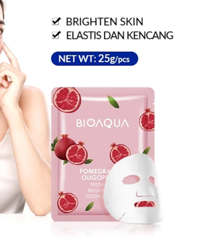 BIOAQUA Pomegranate Oligopeptid Essence Mask 3