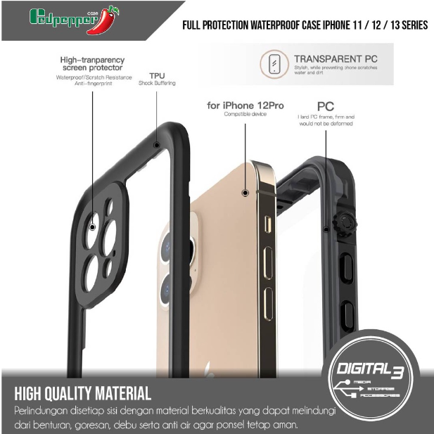Redpepper Waterproof Case iPhone 11 3