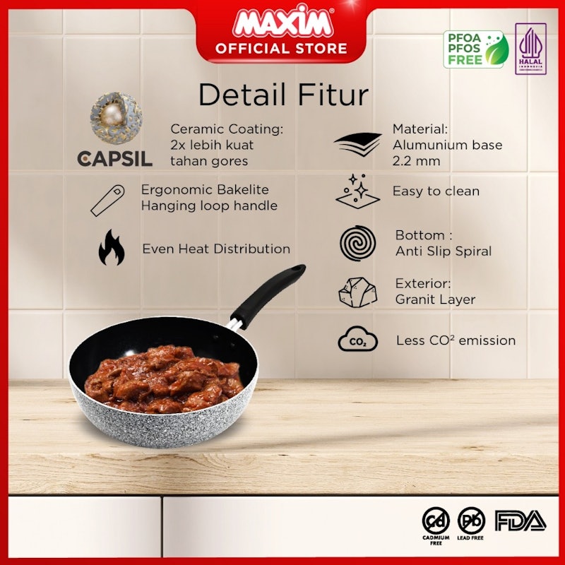 Maxim Neostone Deep Wok 24cm 3