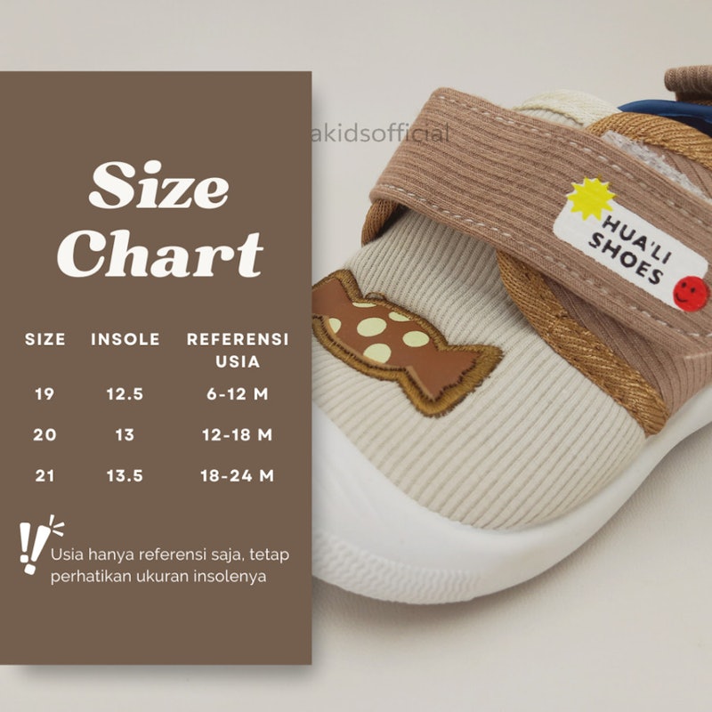 Wakakids Sepatu Sol Karet Prewalker Anak Bee Biru