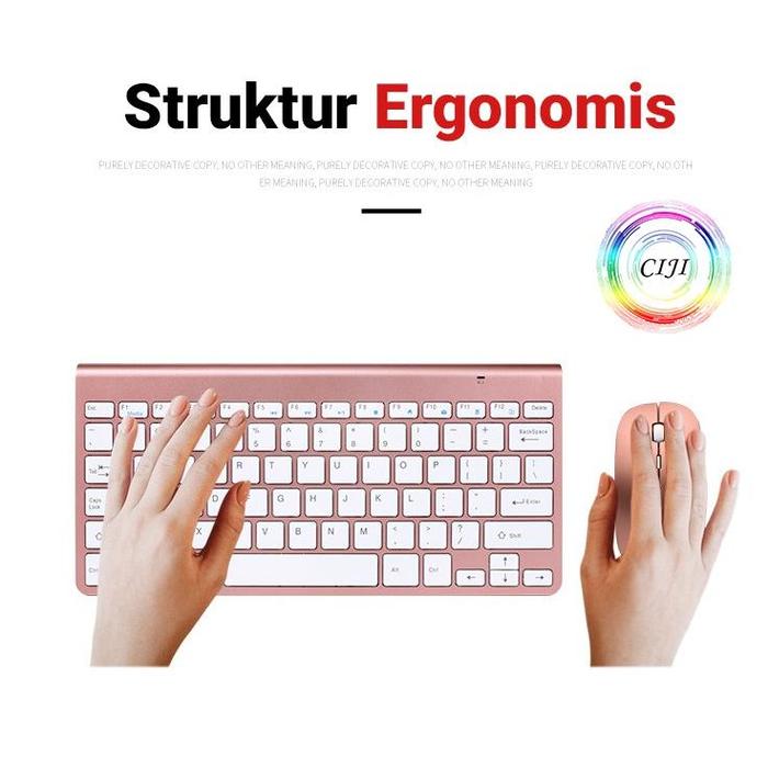 CIJI  Paket Keyboard Wireless + Mouse Wireless Silent CJCA-KM