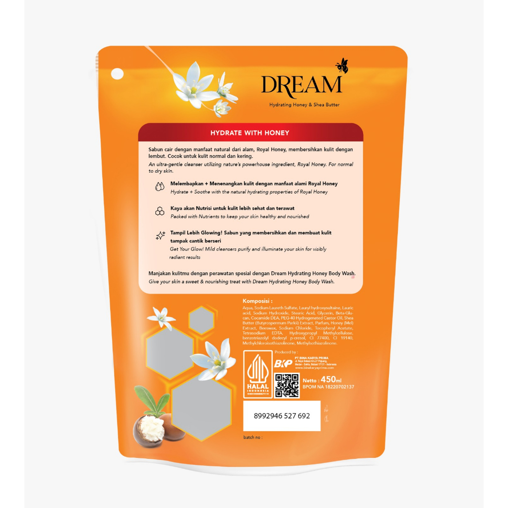 Bina Karya Prima Dream Heritage Honey & Shea Butter Body Wash