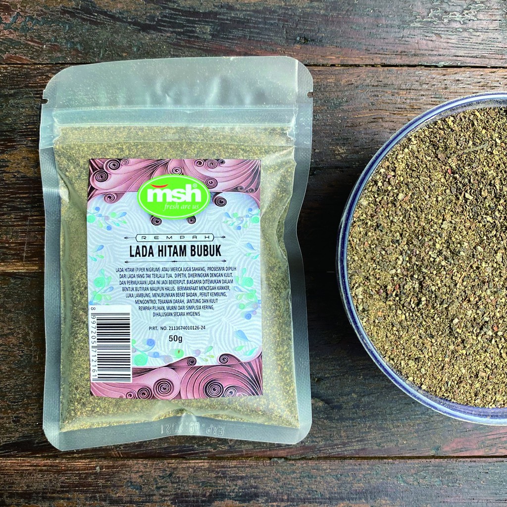 Rempah Lada Hitam Bubuk