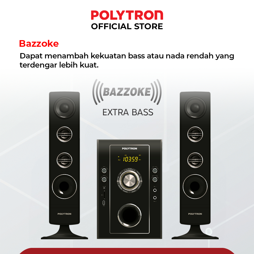 POLYTRON Polytron Bluetooth Speaker Multimedia Karaoke  PMA 9526 /B