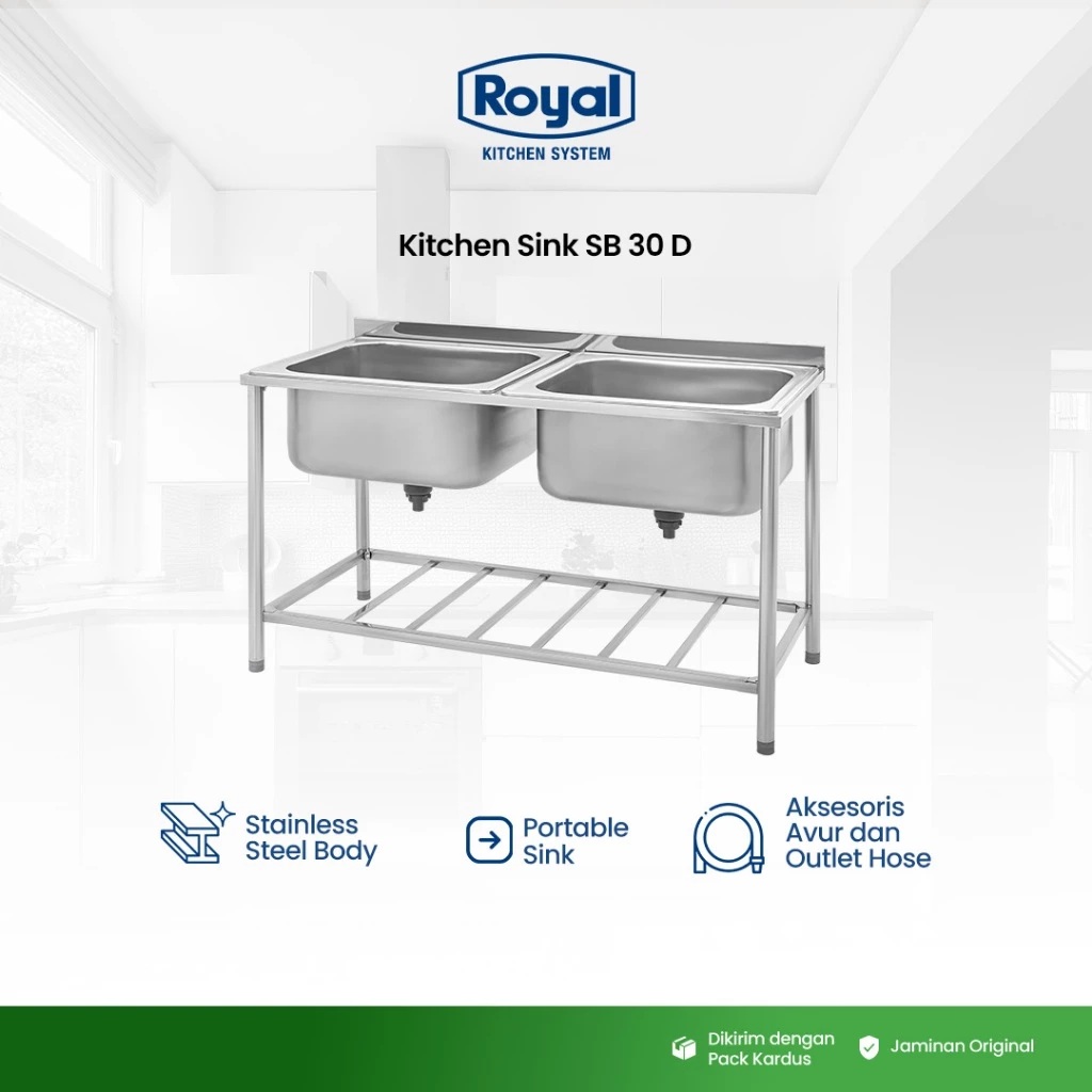 Royal Kitchen Sink Double Bowl SB 30 D
