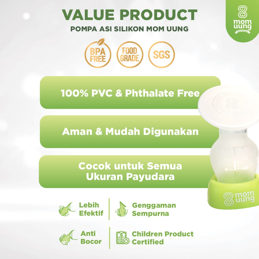 Ibu Anak Sukses Mom Uung Silicone Breast Pump
