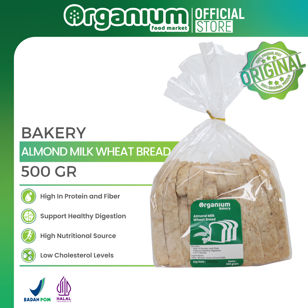 Organium Wheat Bread Almond Milk