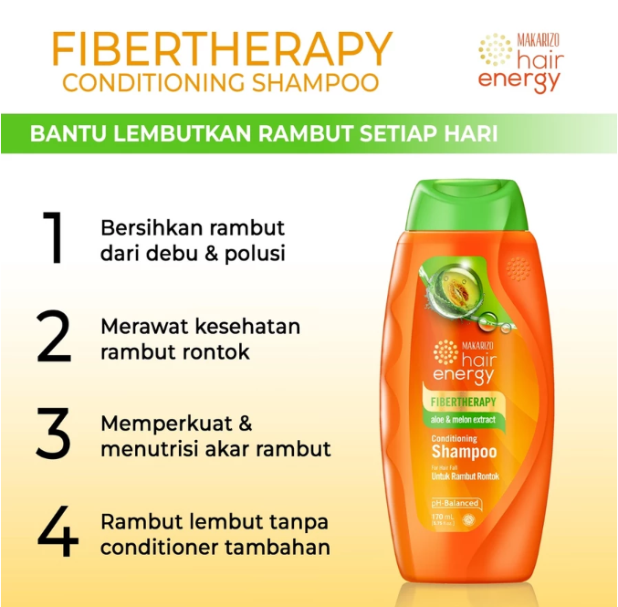 Akasha Wira International Makarizo Hair Energy Fibertherapy Conditioning Shampoo Aloe & Melon