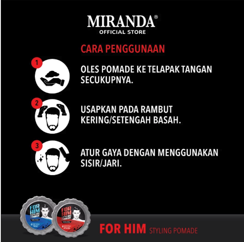 For Him Styling Pomade Super Strong Hold and Wet Look 5