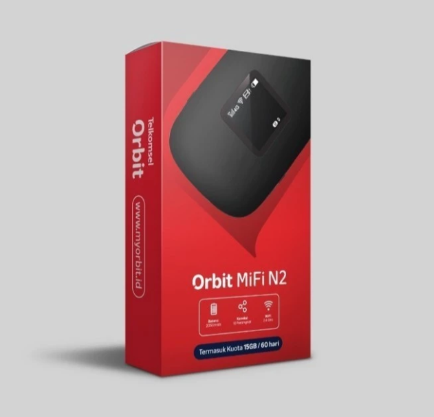 Telekomunikasi Selular Orbit Mifi N2 Portable Modem Telkomsel