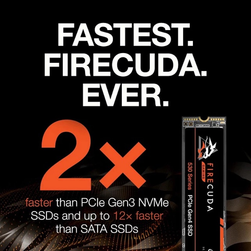 Seagate FireCuda 530R SSD Internal PC M.2 NVME 1TB 3