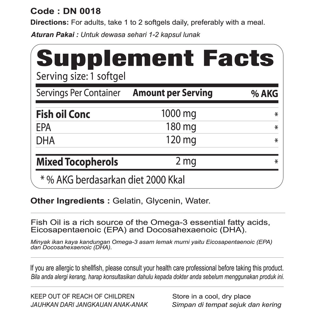 Treelains Fish Oil Omega 3