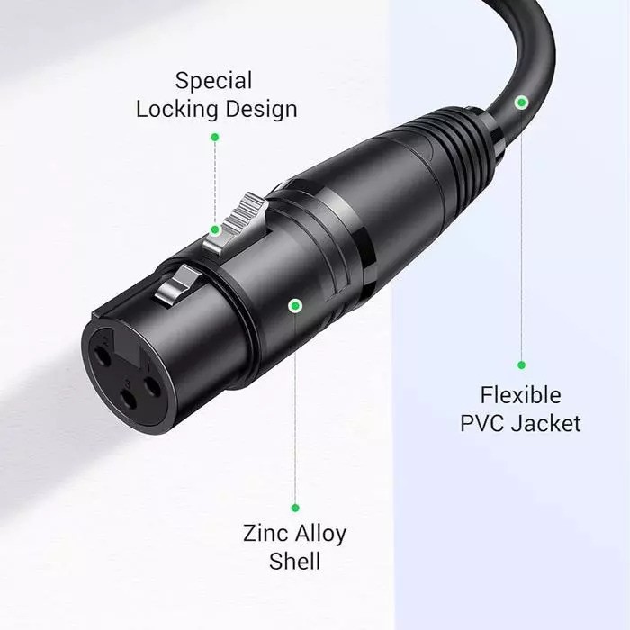 Ugreen Kabel XLR Microphone Female to Aux 3.5mm 2