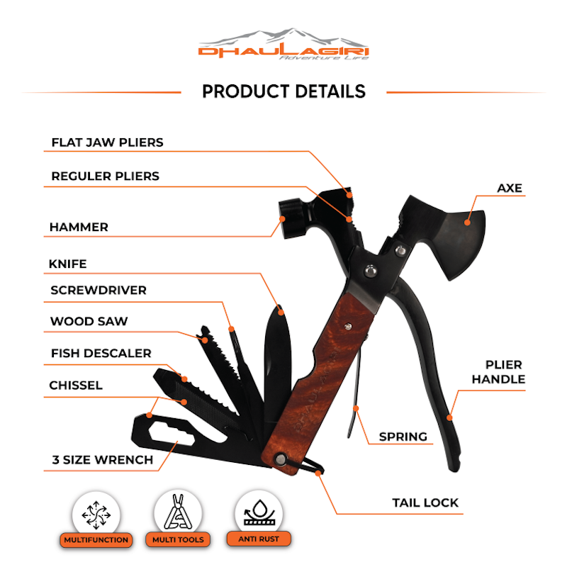 Dhaulagiri Multifunction Axe 15 in 1 4