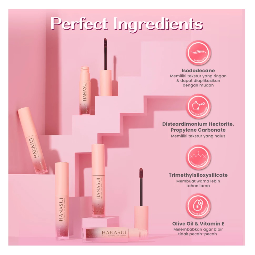 Eka Jaya Internasional Hanasui Mattedorable Lip Cream 11 Brick