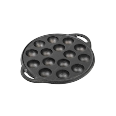 Cast Iron Takoyaki Pan Seasoned 3x