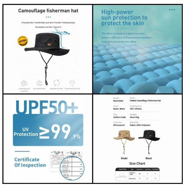 HNR Pesona Indonesia Naturehike Foldable Cap Hat NH21FS532