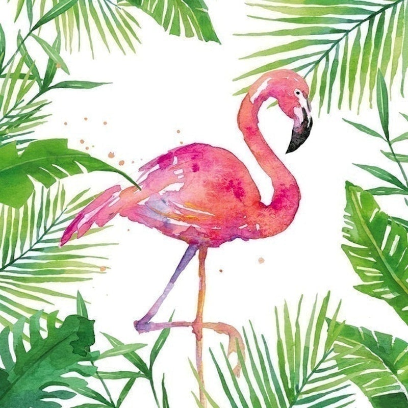 Napkin Decoupage Flamingo 1