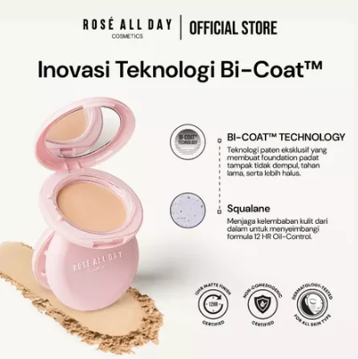 Rose Cosmetics International Rosé All Day The Realest Lightweight Compact Powder Honey