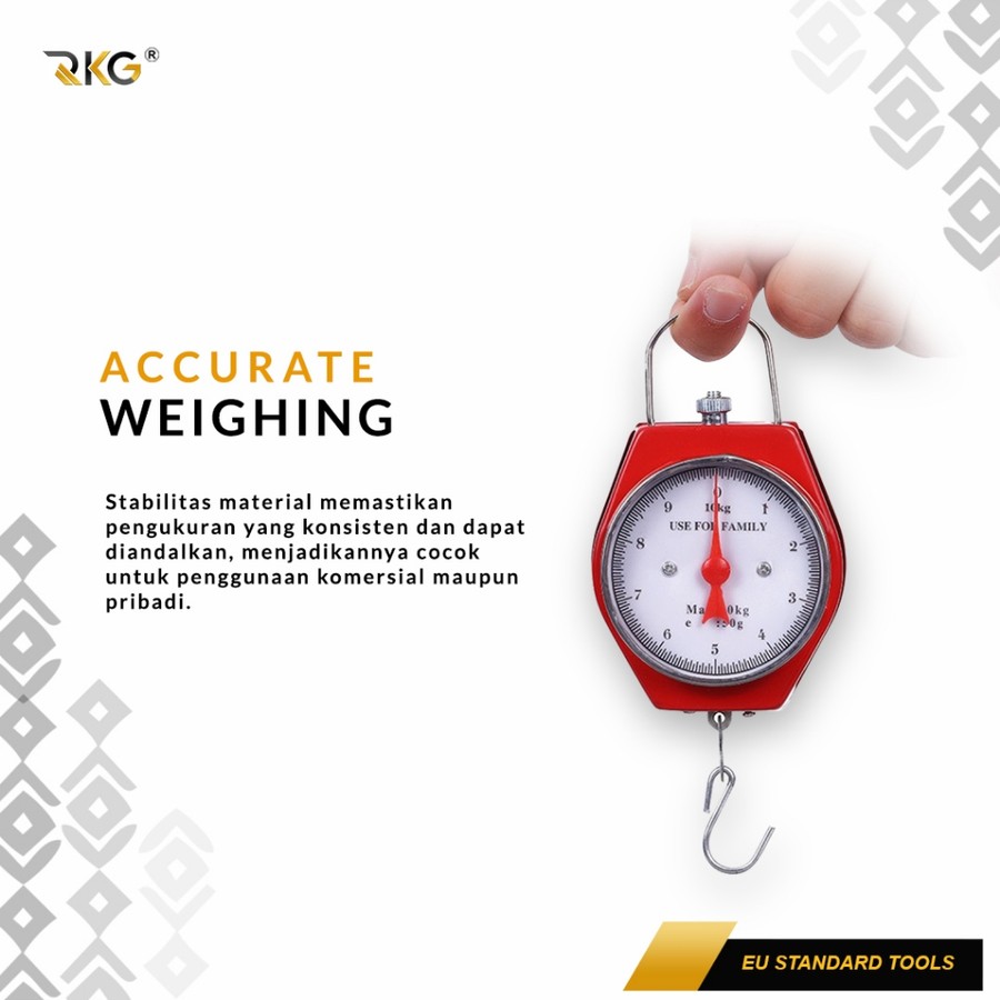  RKG Tools Timbangan Gantung Besi Analog 10 Kg