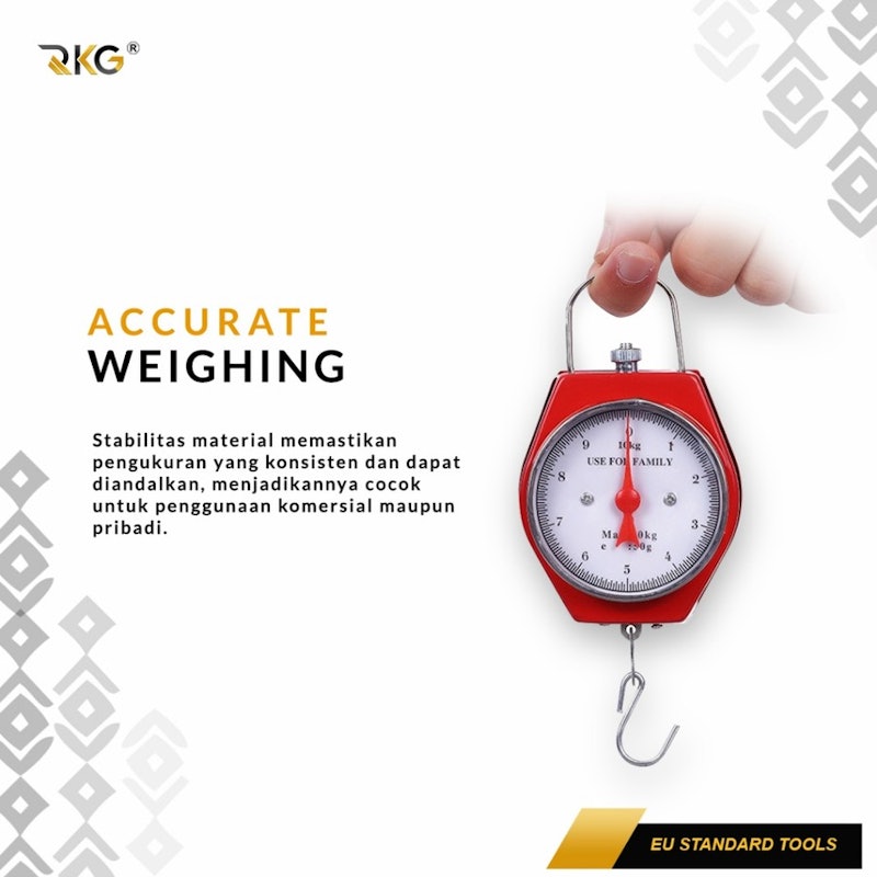 RKG Tools Timbangan Gantung Besi Analog 10 Kg 4