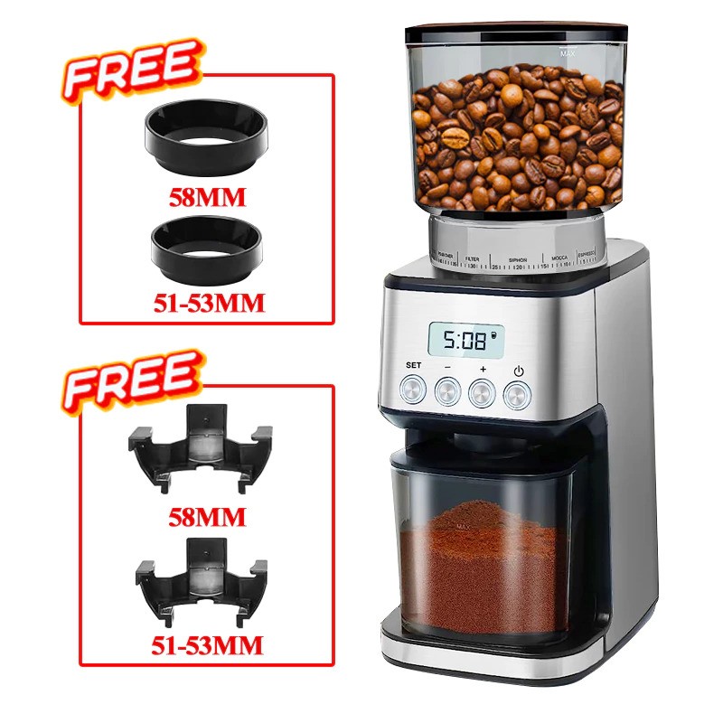 Lahome Electric Conical Burr Coffee Grinder 5