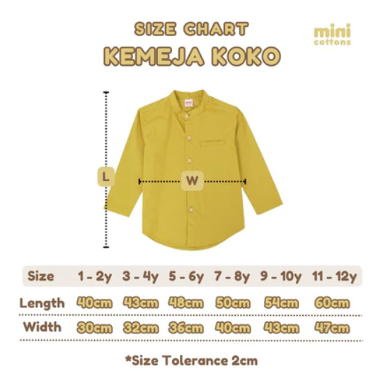 Kreasi Anak Sukses MINI COTTONS Kemeja Koko Anak Lengan Panjang 