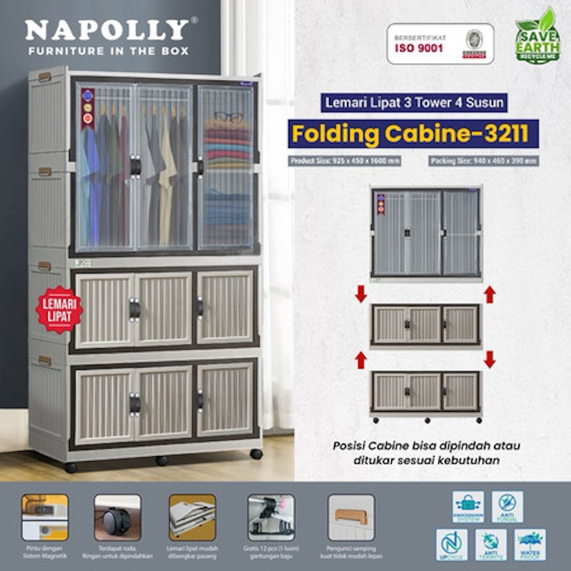 Napolly Lemari Plastik Folding 2
