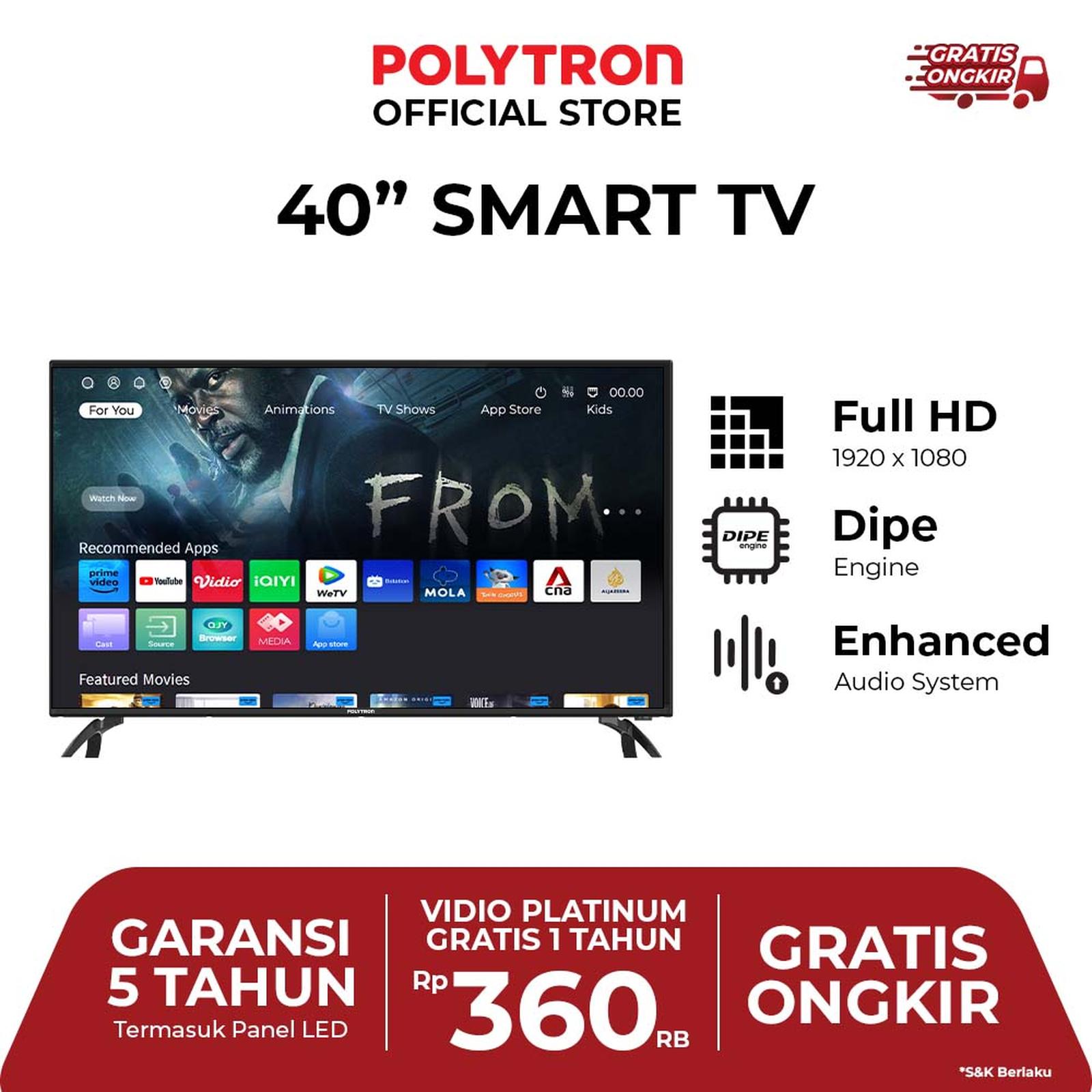 Hartono Istana Teknologi Polytron Smart Digital TV 40"  PLD-40CV8969