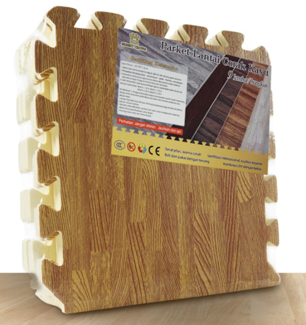 Bright Crown Eva Mat Motif Kayu