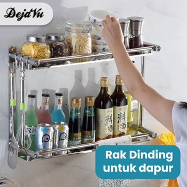 DejaVu Rak Bumbu Dapur Dinding Serbaguna Minimalis HRM129