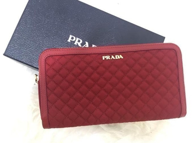 Nylon Quilted Zip Wallet