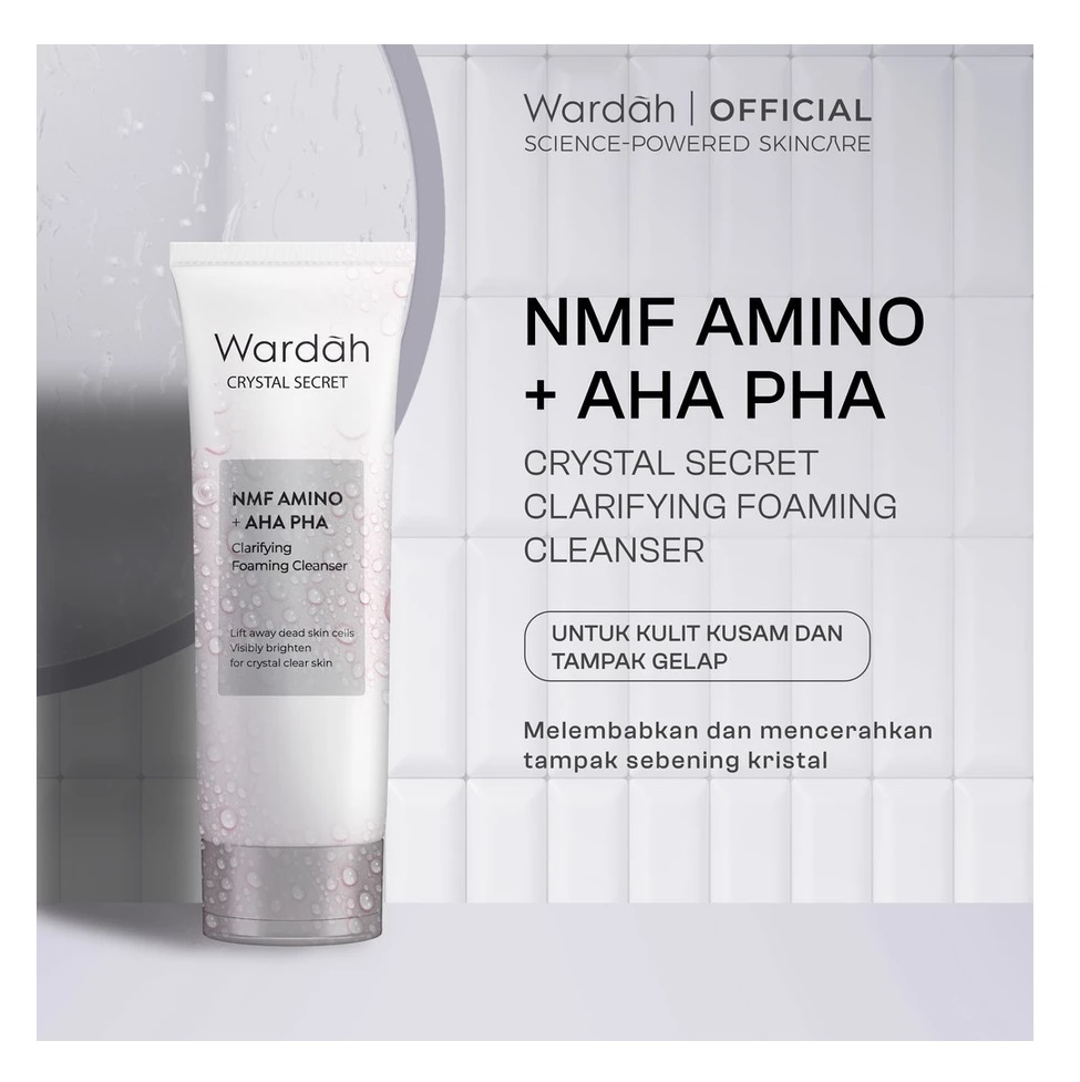 Paragon Technology and Innovation Wardah Crystal Secret NMF Amino + AHA PHA Clarifying Foaming Cleanser