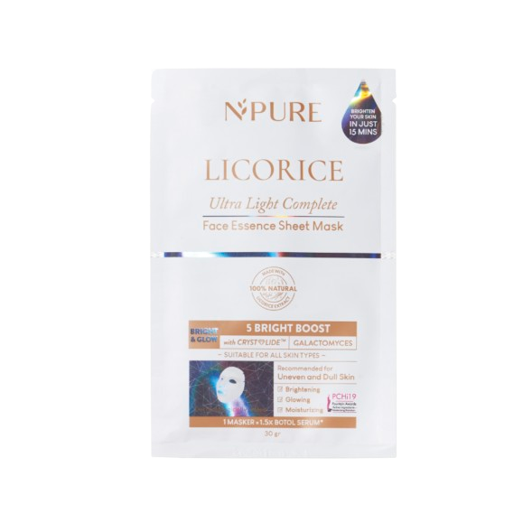 Licorice Ultra Light Complete Face Essence Sheet Mask 1