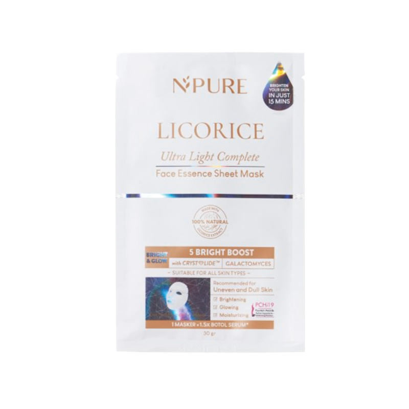 Licorice Ultra Light Complete Face Essence Sheet Mask 1