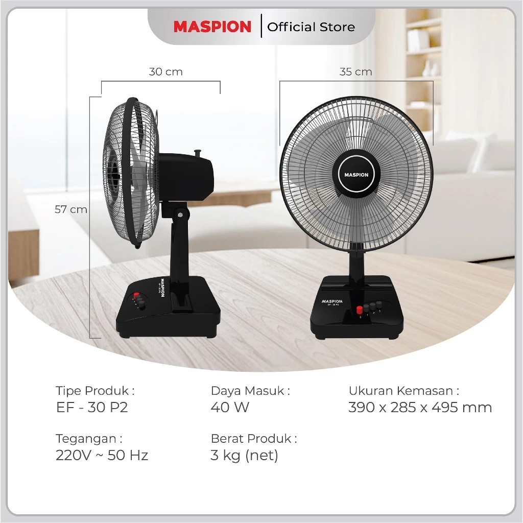 Maspion Group Maspion Kipas Angin Meja Desk Fan 12 Inch  EF-30 P2