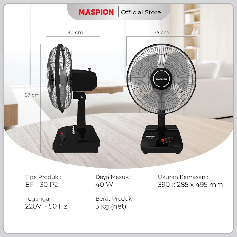Kipas Angin Meja Desk Fan 12 Inch 5