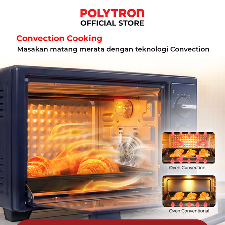 Hartono Istana Teknologi Polytron Kitchenmate Oven Listrik 22 Liter  PEO 22B2B