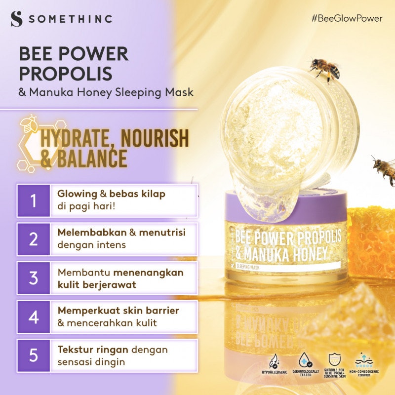 SOMETHINC Bee Power & Propolis Manuka Honey Sleeping Mask 4