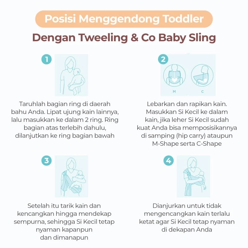TNP Maternity and Baby Trading Tweeling & Co. Gendongan Bayi Ring Sling