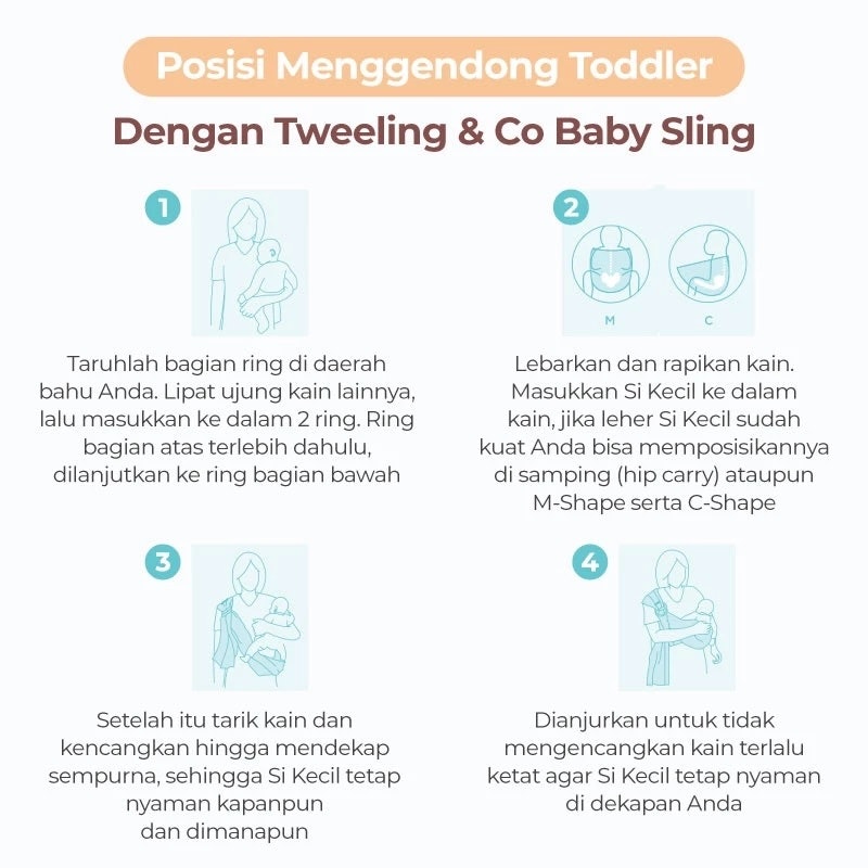 Tweeling & Co. Gendongan Bayi Ring Sling 5