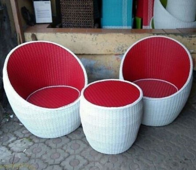 Set Kursi Teras Rotan Gentong 5