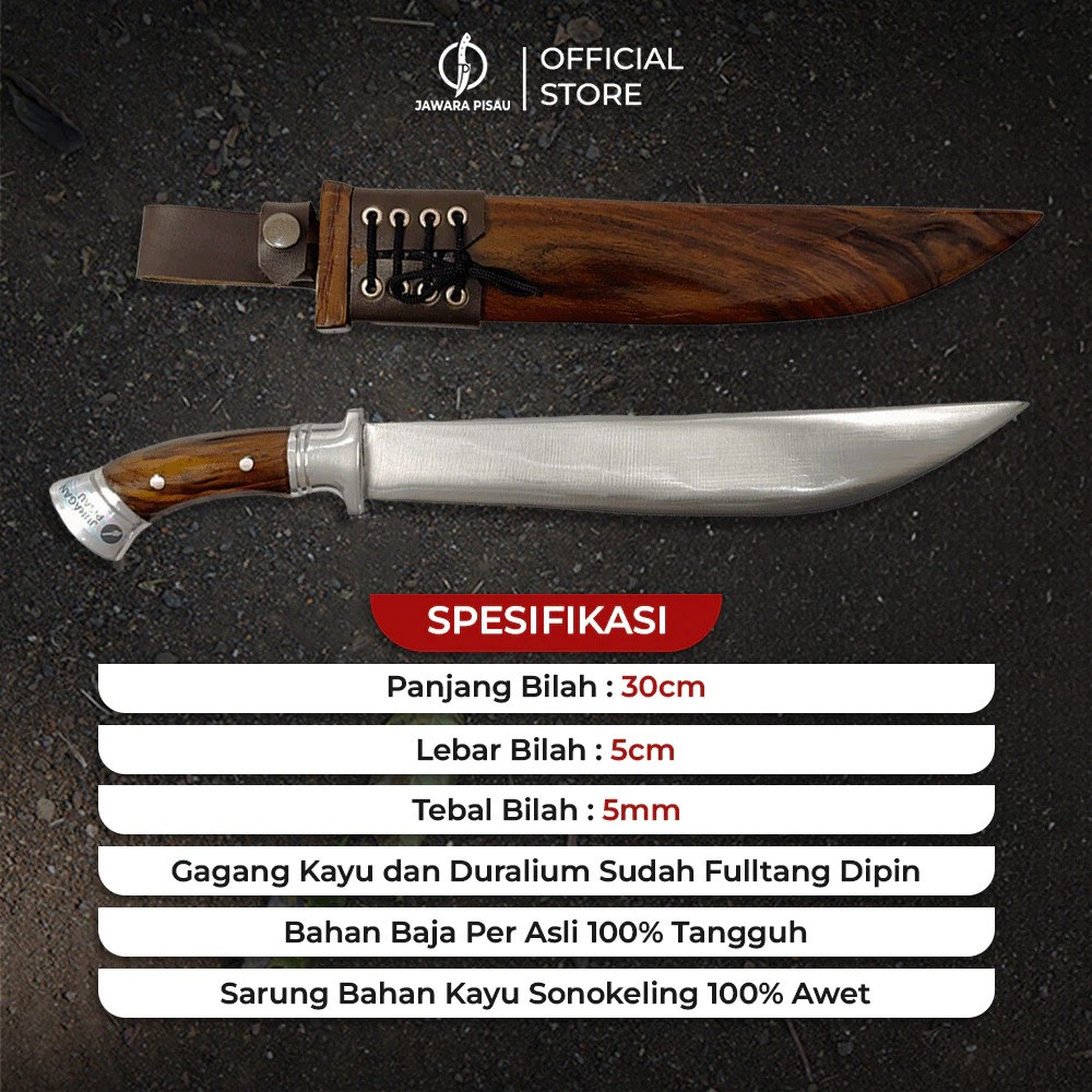 Jawara Pisau Golok Sembelih Baja Serbaguna 3